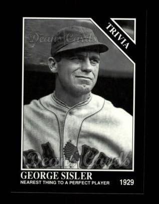 1992 CONLON 595 Trivia George Sisler Boston Braves Nm / MT Hrabres