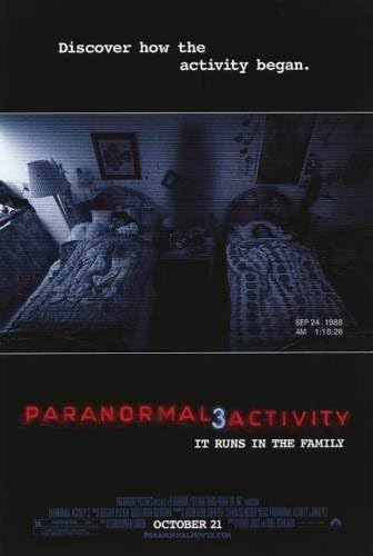 Paranormalna aktivnost 3-27 X40 D / S originalni filmski poster 2011 Horror