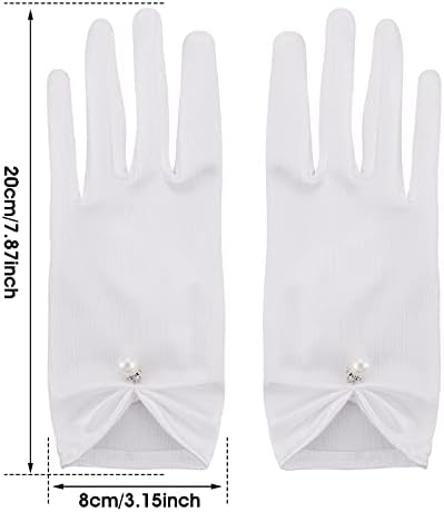 Kratke satenske rukavice rukavice dužine zgloba ženske rukavice za haljine Opera vjenčanica rukavica za