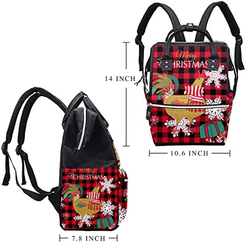 Guerotkr putni ruksak, vrećice za pelene, ruksak pelena, božićne snježne pahulje i piletina