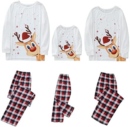 Božićni muškarci tata ispis bluza PJS set hlača Xmas porodična odjeća pidžamas božićna porodica pidžama
