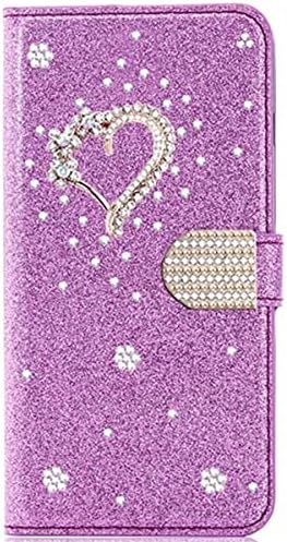 Xyx novčanik slučaj za Samsung Galaxy A12 5G, Glitter Crystal Love Diamond Flip kartica Slot luksuzna djevojka