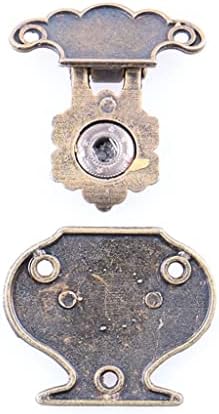 WXBDD 4pcs antikni ladica za drva ormar mini šarke + brončani haps zasun za zaključavanje nakita