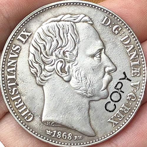 Danska 1868 Coin Kopiraj poklopce za kopiranje