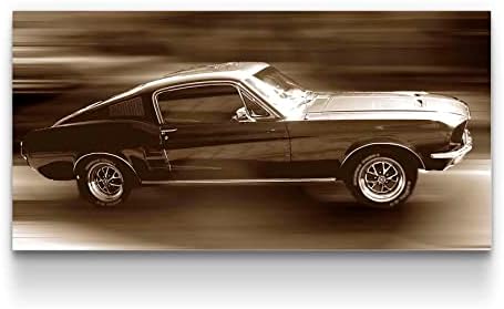 Startonight Canvas Wall Art Ford Mustang-Automobili uokvireni 24 x 48 inča
