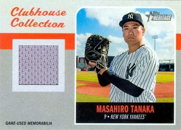 Masahiro Tanaka Igrač Igrač za patch Patch Baseball Card 2019 TOPPS Heritage Clubhouse Collection ccrmt