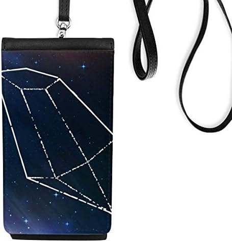 Blue Star Crystal Universe Sky Fantasy Telefon novčanik torbica Viseća torbica za mobilne uređaje Crni džep