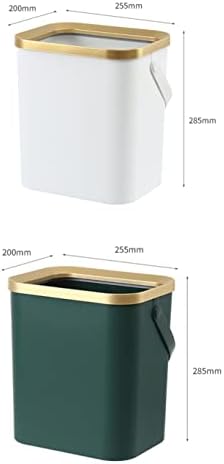 N / A Zlatna kanta za smeće za kuhinjsko kupatilo Četveronožna Plastična uska kanta za smeće s poklopcem