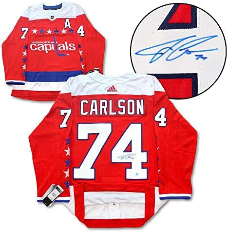 John Carlson Washington Capitals potpisuju retro alt adidas dres - autogramirani NFL dresovi