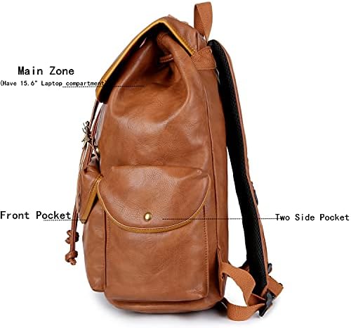 Kožni 15,6-inčni ruksak za Laptop planinarenje ruksak za kampovanje torbica torba za knjige putni poslovni