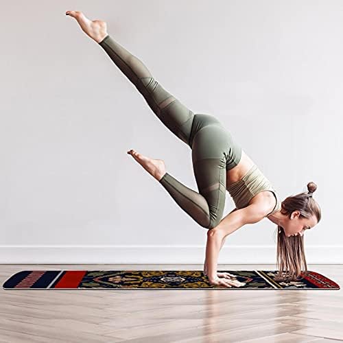 Debela neklizajuća Vježba & amp; fitnes 1/4 prostirka za jogu sa Vintage indijskim stilom Bohemia Print