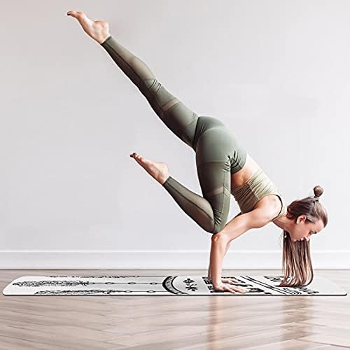 6mm Extra debeli Yoga Mat, Dreamcatcher Arrow pratite svoje srce Print Eco-Friendly TPE vježbe prostirke