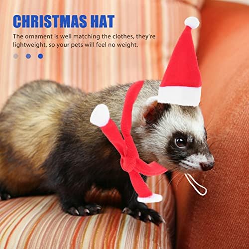 6 komada Božićne kućne ljubimce kostim mačka Santa šeširi sa šal xmas kućnim ljubimcem pseći šešir i šal