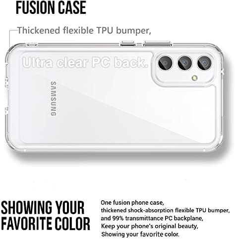Samsung A34 5g futrola, Samsung Galaxy A34 5G Clear, sa [Zamjenom na ekranu od kaljenog stakla] [Ugrađeno