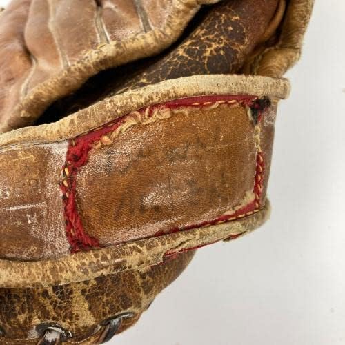 Warren Spahn potpisao je 1950-ove rukavice za Bejzbol model igre JSA COA-MLB rukavice sa autogramom