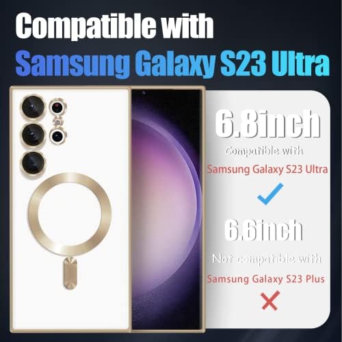 Szxyczl Kompatibilan je sa Samsung Galaxy S23 Ultra 5g Case Magsafe 6,8 inča, čista objektiv kamere zaštitnik