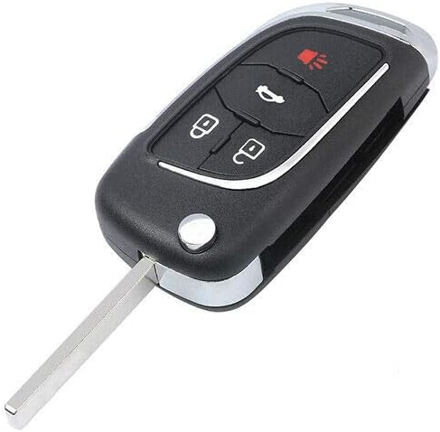 Keyecu modificirano 4 tipka Flip daljinska ključna školjka za Chevy Camaro Cruze Equinox Malibu, samo ključna