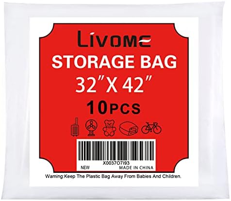 10 pakovanja 32 * 42 inča čiste plastične vrećice za pohranu od prašine otporno na vlagu i torba za kretanje