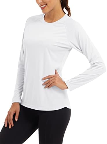 Tacvasen Ženska majica za zaštitu od sunca UPF 50+ Pješačenje s dugim rukavima Trčanje Sport Workout Opr