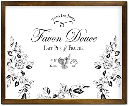 Tous Les Jours Façon Douce Wood Framed Witming Wintage Hummingbird s ruža Cvijeće ploče od drveta Rustikalna