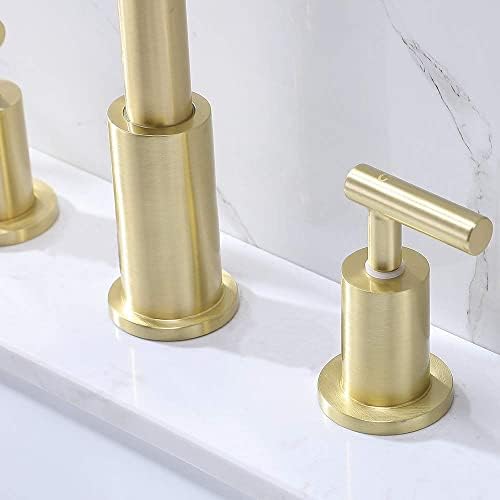 Comlllen 2 ručka 8 inčna zlatna slavina za kupatilo, moderna 3 rupa široko rasprostranjena mesingana kupaonica