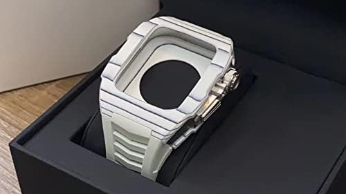 AEMALL Carbon Fiber Modifikacijski komplet za Apple Watch 7 45 mm Carbonfiber futrolu, za 6 SE 5 4 44 mm