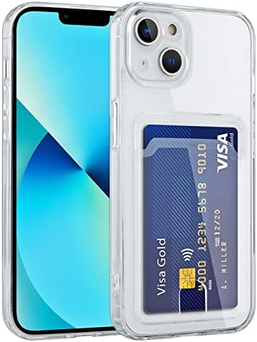 Thartlet Kompatibilan sa iPhone 13 Wallet Clear Case s držačem kartice, ne-žutiling futrolom telefona, preciznim