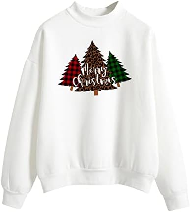 XXBR božićne dukseve za mens, Xmas Reindeer Snowman Print dugih rukava T-majice PARTY CREWNECK pulover