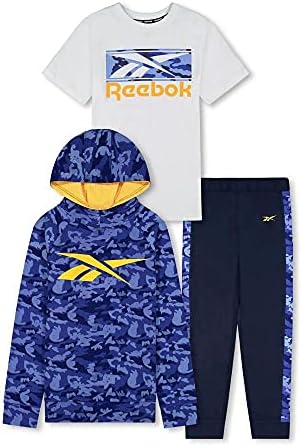 Reebok Boys 3-komadni trenerke set za trenerke - pulover dukserica + majica kratkih rukava + Jogger Dukseri
