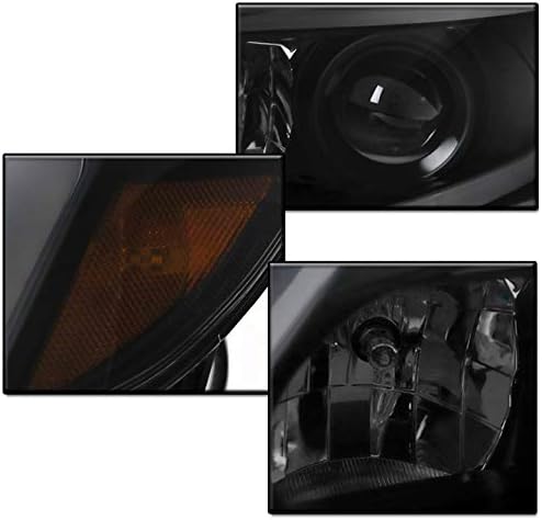 ZMAUTOPARTS LED cijev projektor farovi Crna / dim w / 6 plava DRL kompatibilan sa 2008-2014 Subaru Impreza