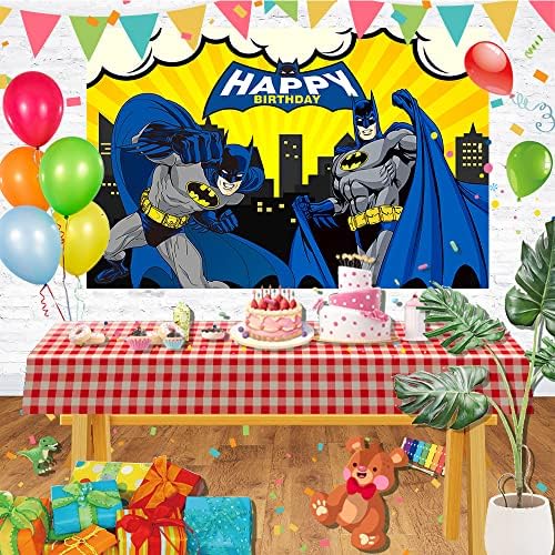 Bath heroj pozadina za rođendanske zabave dekoracije Blue Bat heroj pozadina za Baby Shower Party torta Tabela dekoracije zalihe superheroj tema Banner 5x3ft