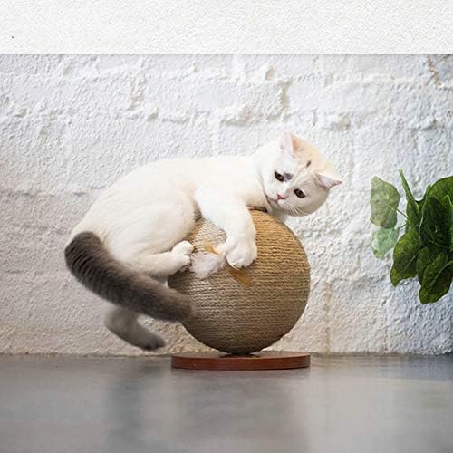 SCDCWW mačke igračka drvena donja ploča slamna polukružna Brusna Lopta za kandže mačke igračka penjački