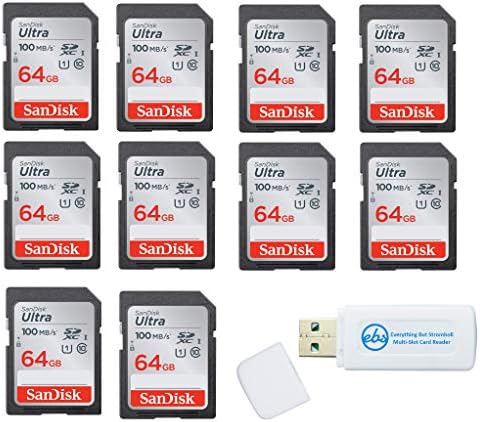 SanDisk 64GB SD Ultra memorijska kartica 10 paket UHS-I klase 10 paket sa svime osim Stromboli Combo čitač