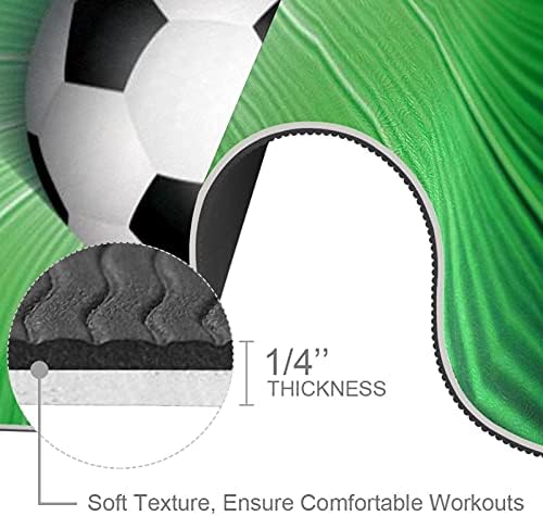 Siebzeh Football Green Light Line Premium Thick Yoga Mat Eco Friendly Rubber Health & amp; fitnes non Slip