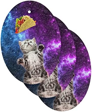 Alaza Slatka mačka Taco Galaxy Prirodna spužva Kuhinjski celulozni spužvi za posuđe Perilica kupaonica i