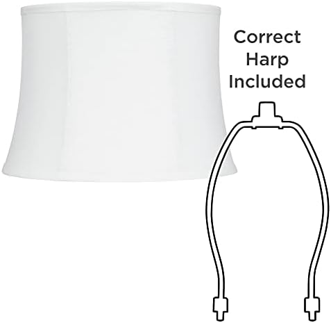 Softback bubanj lampa za sjenilo Bijela Srednja 12 Top x 14 Bottom x 10 High Spider sa zamjenskom harfom