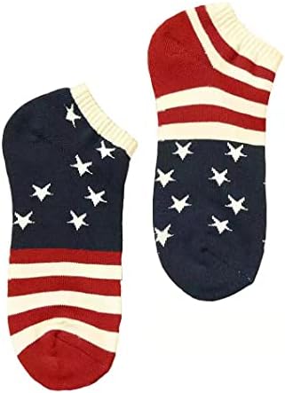 Earlymemb Unisex američka zastava Star Striped Crew čarape 4th jula Dan nezavisnosti Patriotske USA niske