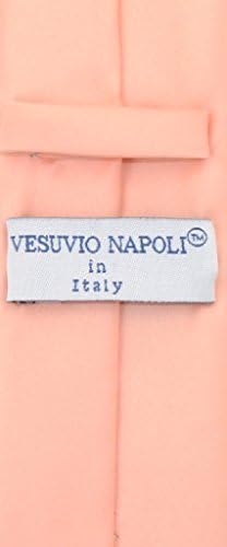 Vesuvio Napoli Dječačka kravata za kravatu pune boje breskve za mlade kravate