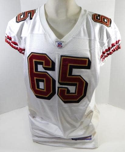 2002 San Francisco 49ers Ron Stone 65 Igra Izdana bijeli dres 50 DP29216 - Neintred NFL igra Rabljeni