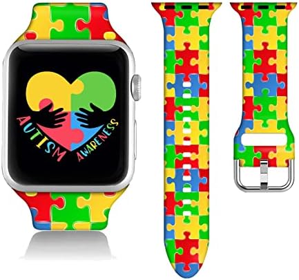 Rainbow Dekoracije Pride Watch Band Kompatibilan sa Apple Watch-om 38/40 / 41/42/44 / 45 mm Podesivi ručni
