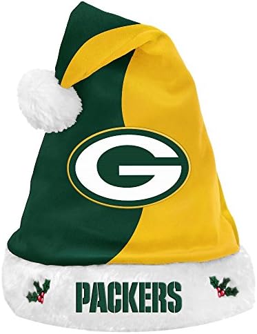 FOCO NFL Green Bay Packers plišana kapa za odmor Santa, boja tima, jedna veličina