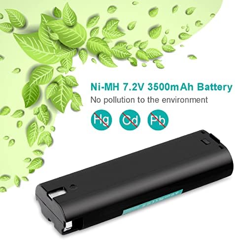 Creabst New 2 paketi 7.2v 3500mAh NI-MH Zamjenska baterija Kompatibilna sa Makita 7000 7002 7033 191679-9