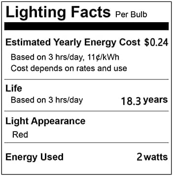 Lxcom rasvjeta LED dekorativna noćna svjetla E14 LED sijalica 2W Crvena Noćna sijalica 15w zamjena sa žarnom