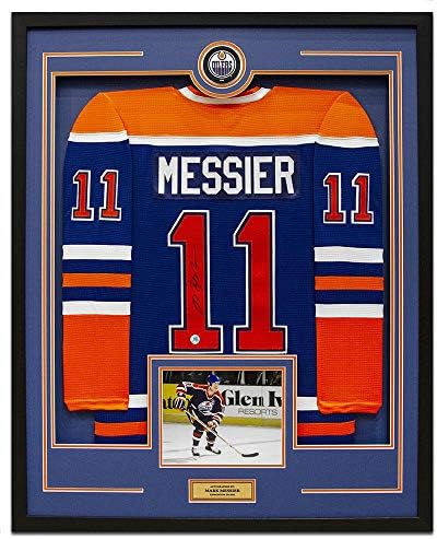 Mark Messier potpisao je Edmonton Oiler 36x44 Jersey Frame - autogramirani NHL dresovi