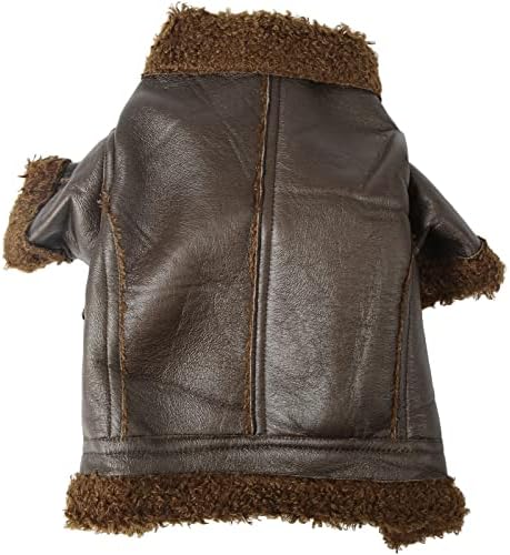 Okjhfd papski kaput, vodootporna jakna za pse, kožna jakna smeđa toplo plišana jesen i zimska jakna za kućne