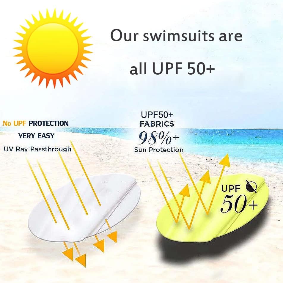 Nytabbe Toddler Girls 'Dugi rukav osip kupaći kostim sa UPF 50+ Zaštita od sunca Jednostavne promjene dijapera
