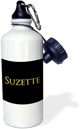 3drose Suzette Mainstream ime za djevojčice u SAD-u. Žuto na Crnom. - Flaše Za Vodu