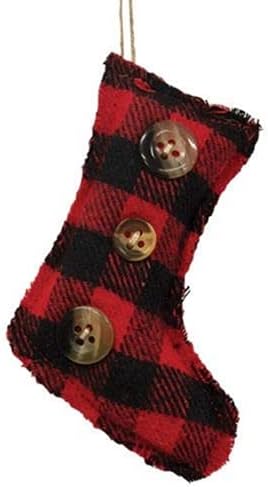 CWI pokloni Buffalo Karirani čarapa za viseći ukras, Božićni dekor