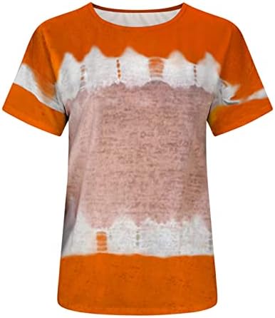 Dame Tie Dye vrhovi gradijent Colorblock grafički bluze T majice Kratki rukav CrewNeck Brunch Ljetni pad